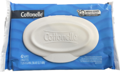 COTTONELLE 42ct FLUSHABLE WIPES CLEANSING WATER