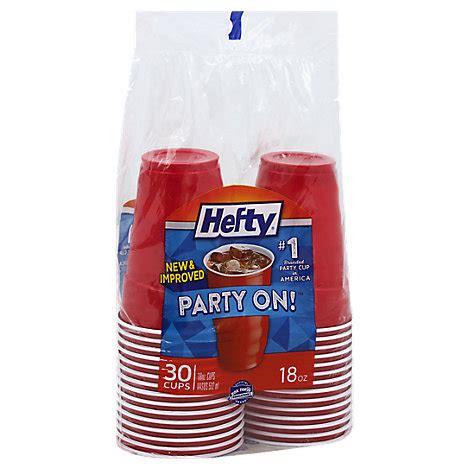 HEFTY 30ct PLASTIC CUPS 18OZ