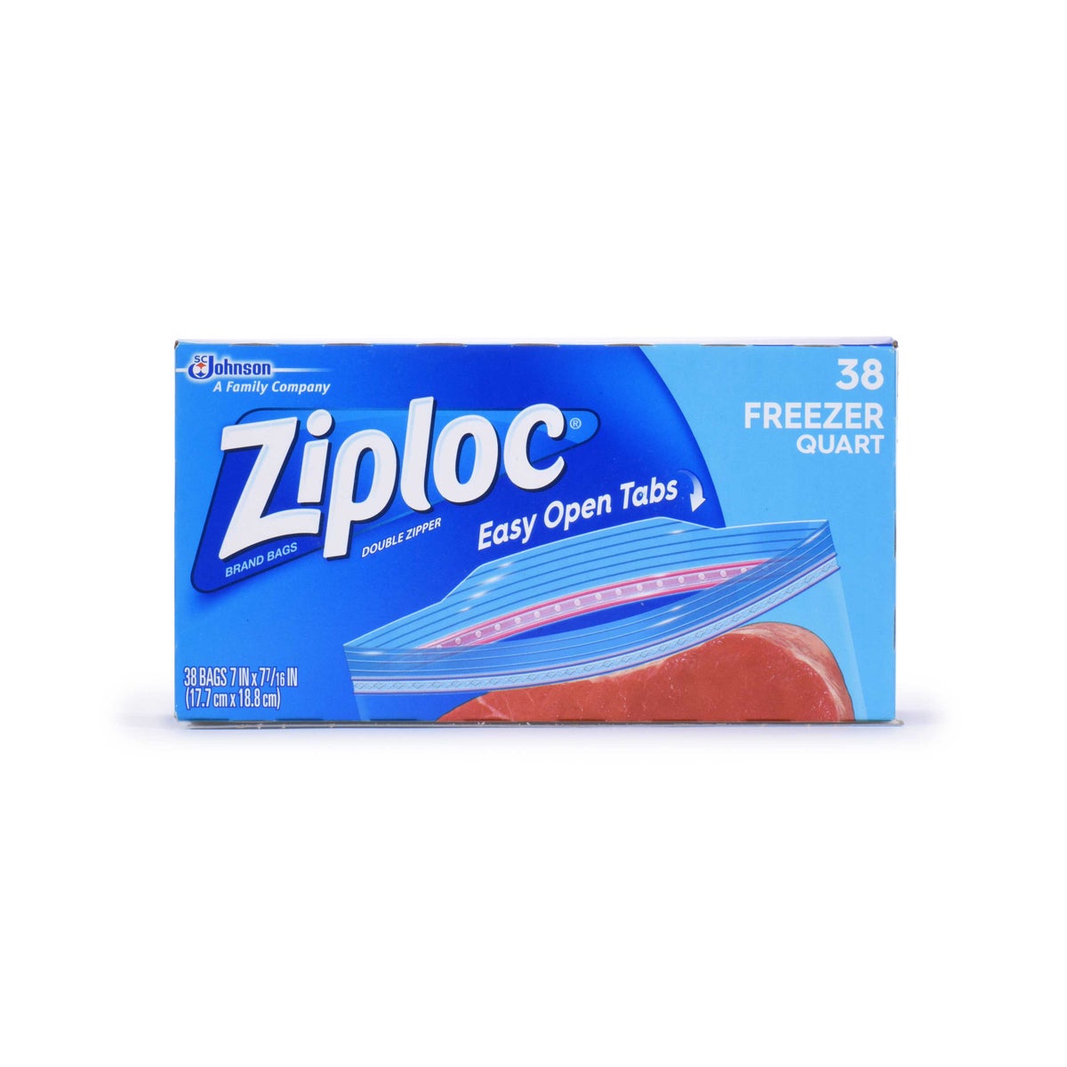 Ziploc 38CT Easy To Open Value Pack Freezer Bag