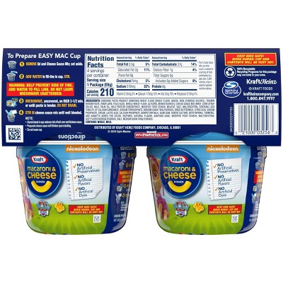 KRAFT 7.6oz MICROCUP MACARONI & CHEESE, PAW PATROL SHAPES