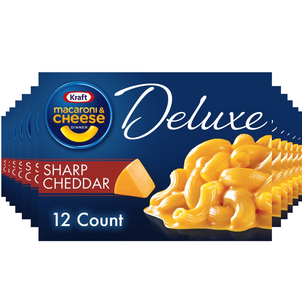 Kraft 14OZ Deluxe Sharp Cheddar Macaroni and Cheese Dinner