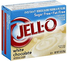 JELLO 1oz PUDDING WHITE CHOCOLATE SUGAR FREE FAT FREE