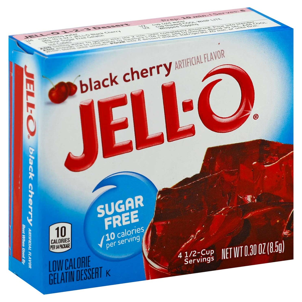 JELLO 0.3oz  BLACK CHERRY GELATIN DESSERT
