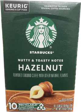 STARBUCKS 3.6oz KCUP HAZELNUT 10CT