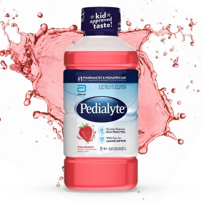 PEDIALYTE - 33.8FLoz ELEctROLYTE SOLUTION, STRAWBERRY