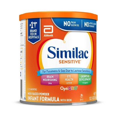 SIMILAC 12.5oz INFANT FORMULA, SENSITIVE FOR FUSSINESS & GAS