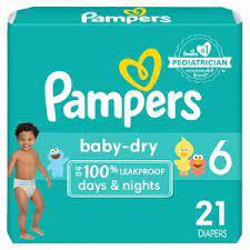 PAMPERS 21ct BABY DRY SZ6 JUMBO