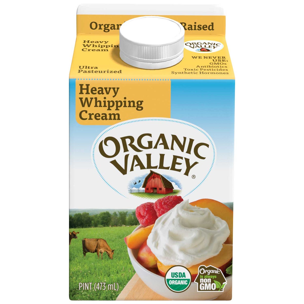 ORGANIC VALLEY 16oz ULTRA-PASTEURIZED HEAVY WHIPPING CREAM