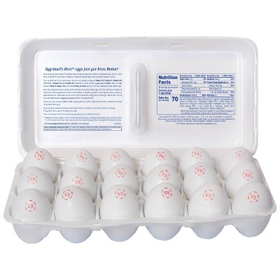 EGGLAND'S BEST GRADE A EXTRA LARGE EGGS - 18CT