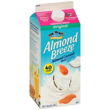 BLUE DIAMOND 64oz ALMOND BREEZE, UNSWEETENED COCONUT