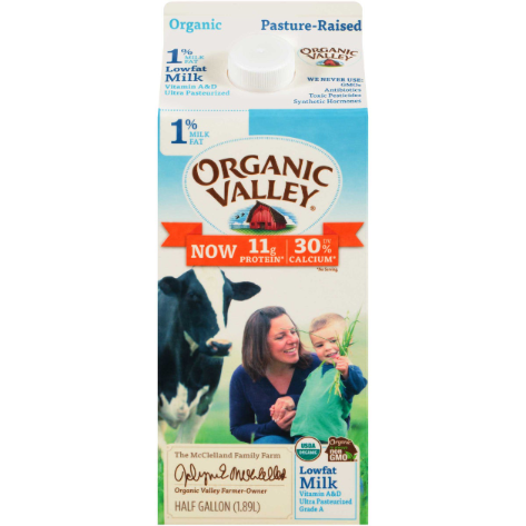 ORGANIC VALLEY 64oz 1% LOWFAT MILK