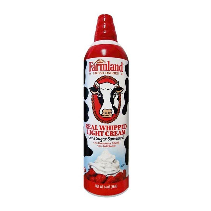 FARMLAND 14oz REAL WHIPPED LIGHT CREAM CANE SUGAR SWEETENED