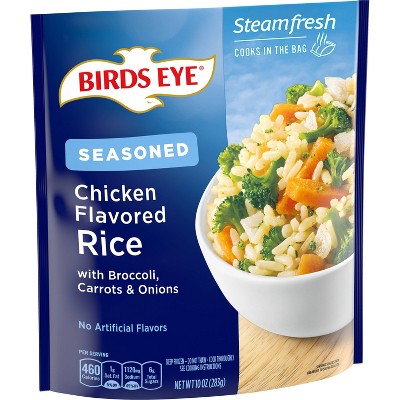 BIRDS EYE 10OZ FROZEN CHICKEN FLAVORED RICE WITH BROCCOLI CARROTS & ONIONS