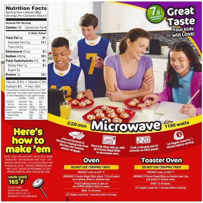 BAGEL BITES CHEESE PEPPERONI MINI PIZZA BAGEL FROZEN SNACKS 7OZ/9CT