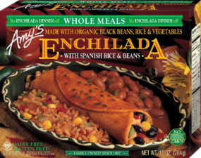 AMY'S 10oz ORGANIC BLACK BEAN ENCHILADA WHOLE MEAL
