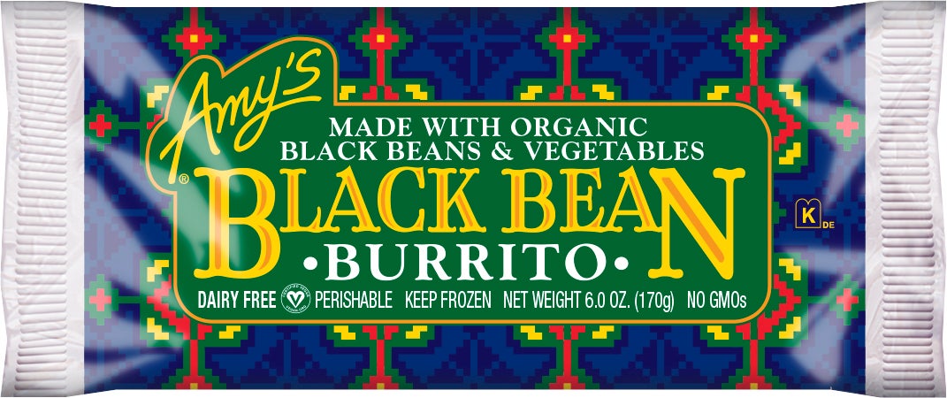 AMY'S 6oz BLACK BEAN VEGETABLE BURRITO