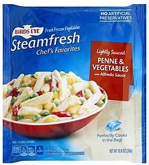 BIRDS EYE 10.8oz STEAMFRESH SAUCED ALFREDO PENNE & VEGETABLES