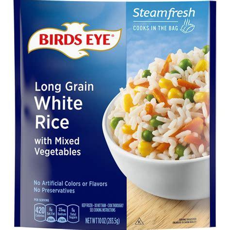 BIRDS EYE 10oz LONG GRAIN WHITE RICE W/ MIXED VEGETABLES