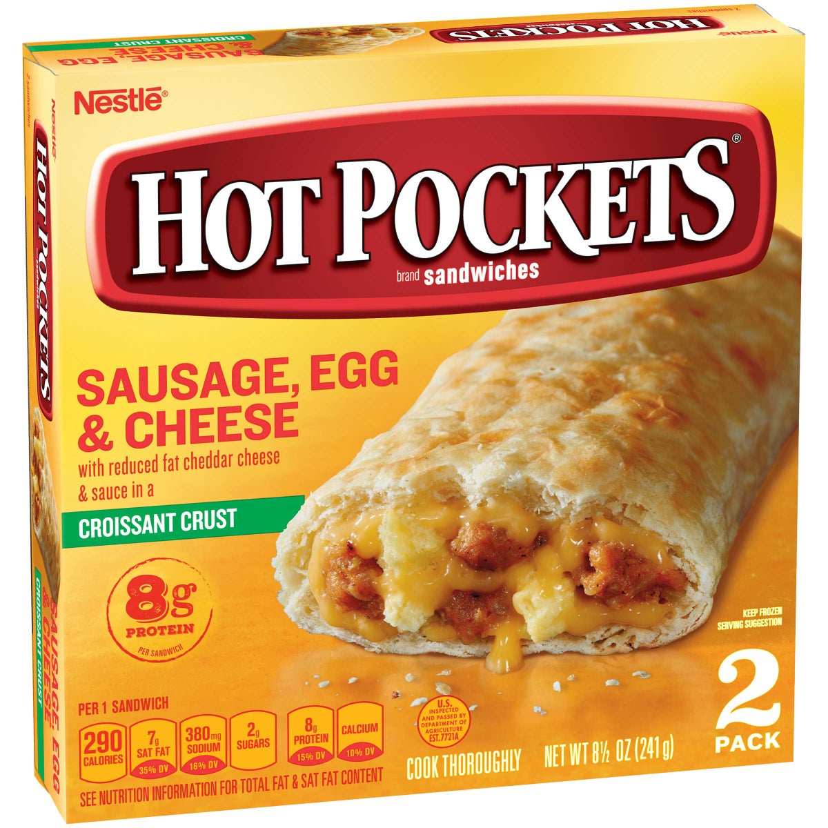 HOT POCKETS 8.5OZ SAUSAGE, EGG AND CHEESE STUFFED SANDWICH