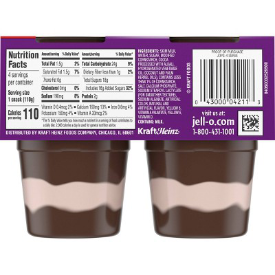 JELL-O 14.5oz CHOCOLATE VANILLA SWIRLS PUDDING ORIGINAL
