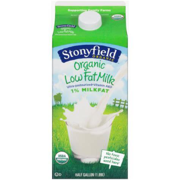 STONYFIELD 64oz ORGANIC MILK, 1% LOW FAT