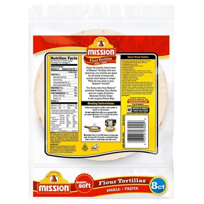 MISSION 9.2oz TORTILLAS, FAJITA-SIZE