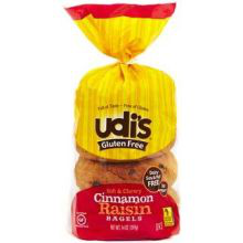UDI'S 13.9oz CINNAMON RAISIN BAGLES GLUTEN-FREE