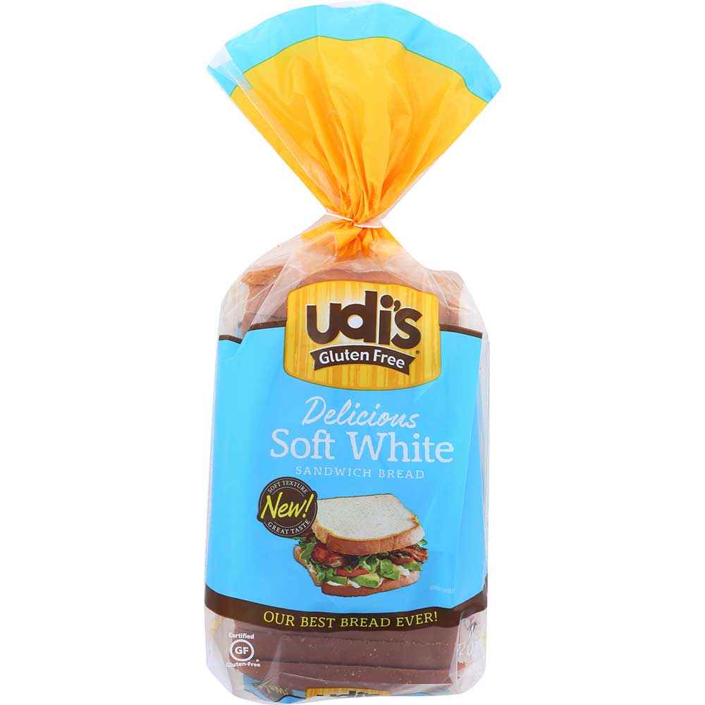 UDI'S GRANOLA GLUTEN FREE WHITE SANDWICH BREAD LOAF, 12oz .