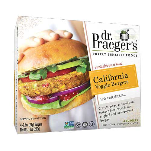 DR. PRAEGER'S CALIFORNIA VEGGIE BURGER, 10oz 