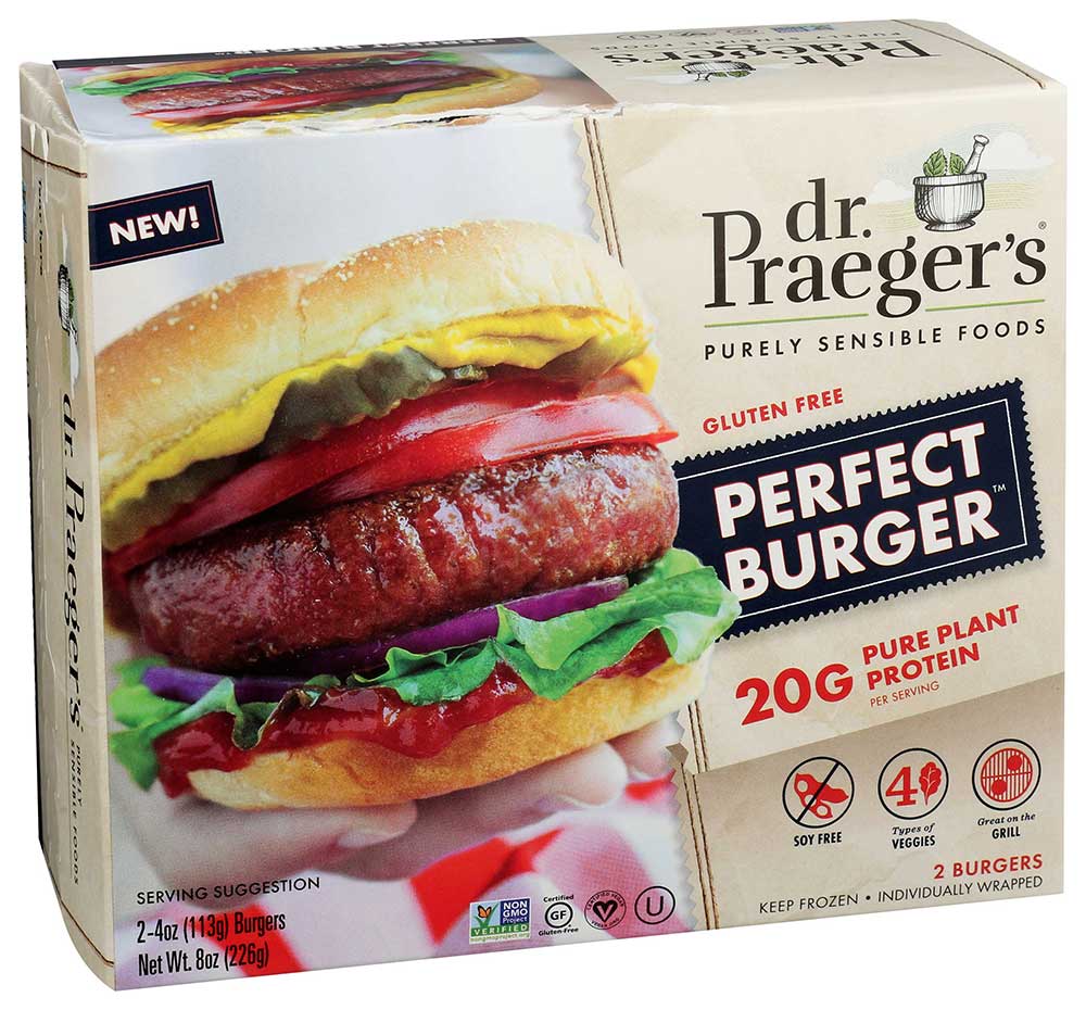 DR. PRAEGERS PURELY SENSIBLE FOODS PERFECT BURGER, 8oz 
