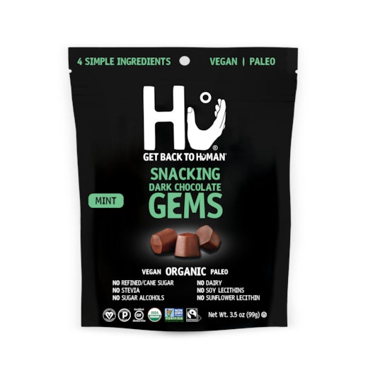 HU 3.5 oz SNACKING DARK CHOCOLATE GEMS MINT