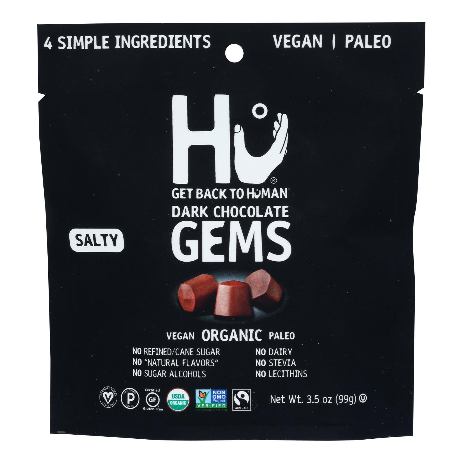 HU - 3,5oz GEMS DARK CHOCOLATE SALTY