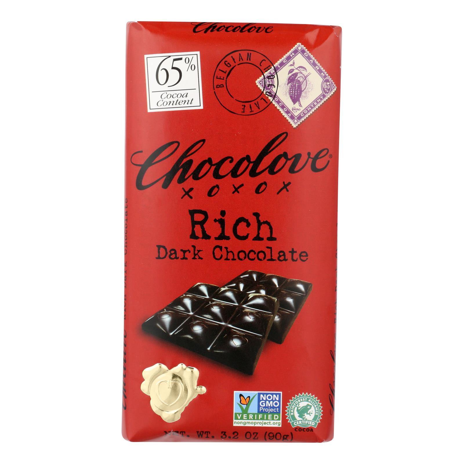 CHOCOLOVE 3.2oz RICH DARK COCOLATE