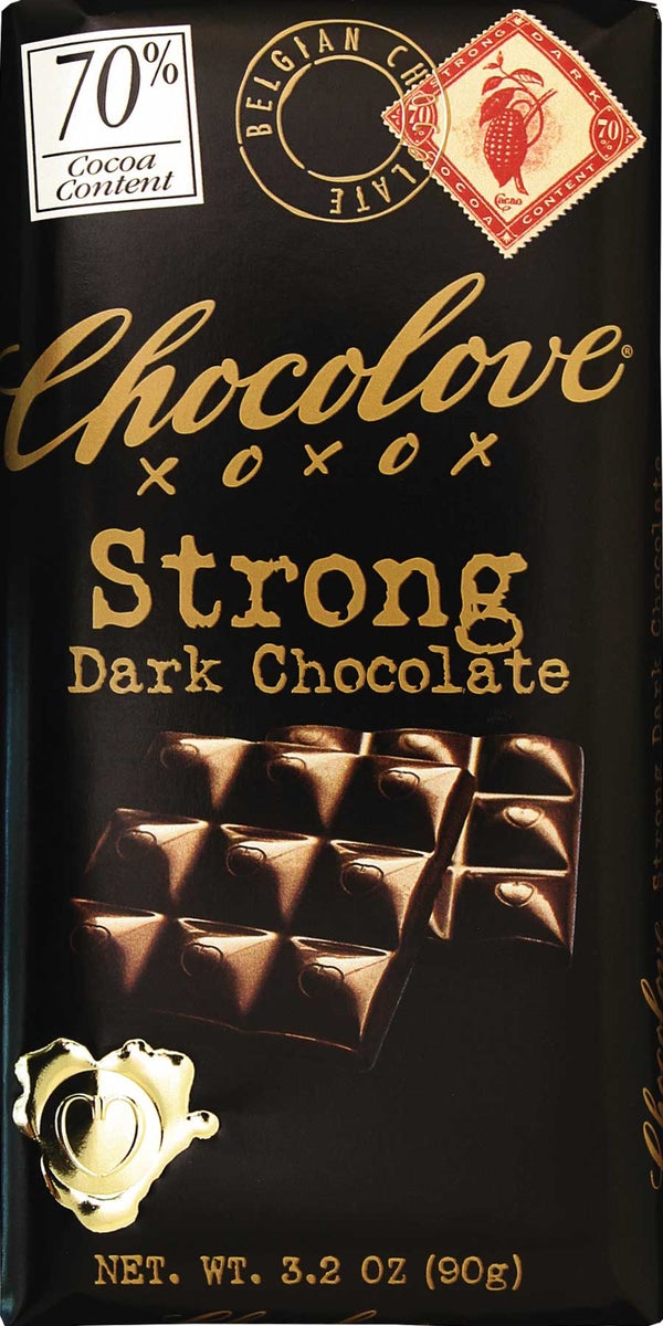 CHOCOLOVE XOXOX 3.2oz PREMIUM DRK CHOCO STRONG