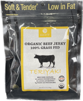 NU EATS ORGANIC BEEF JERKY 100% GRASS FED 2.25 oz ORIGINAL