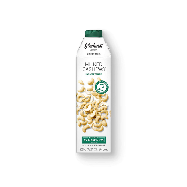 ELMHURST 32oz MILKED CASHEWS, UNSWEETENED