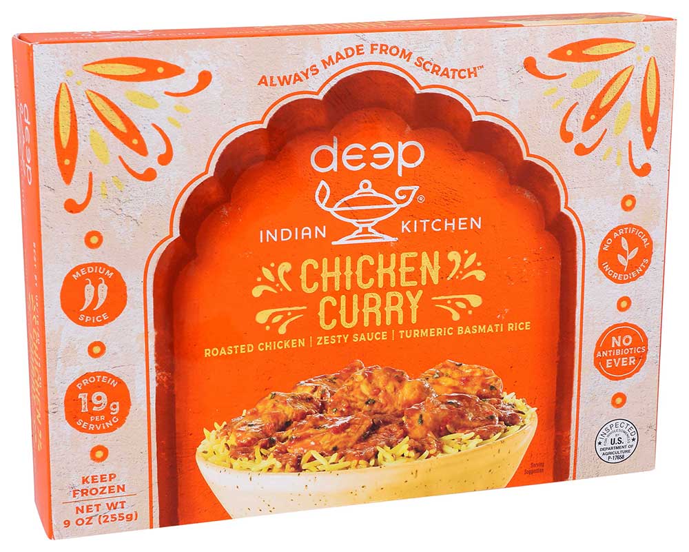 DEEP INDIAN KITCHEN 9OZ CHICKEN CURRY WITH SEASONED BASMATI RICE
