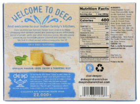 DEEP INDIAN KITCHEN 10OZ  PALAK PANEER