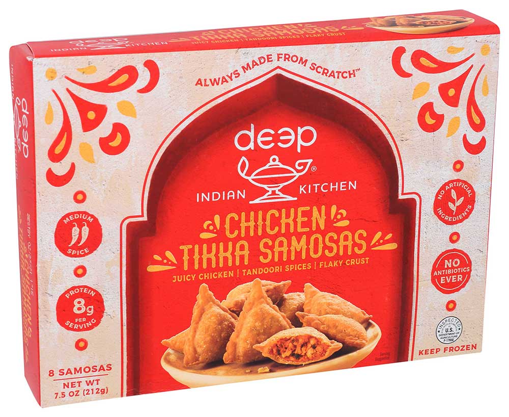 DEEP INDIAN KITCHEN 7.5OZ CHICKEN TIKKA SAMOSA