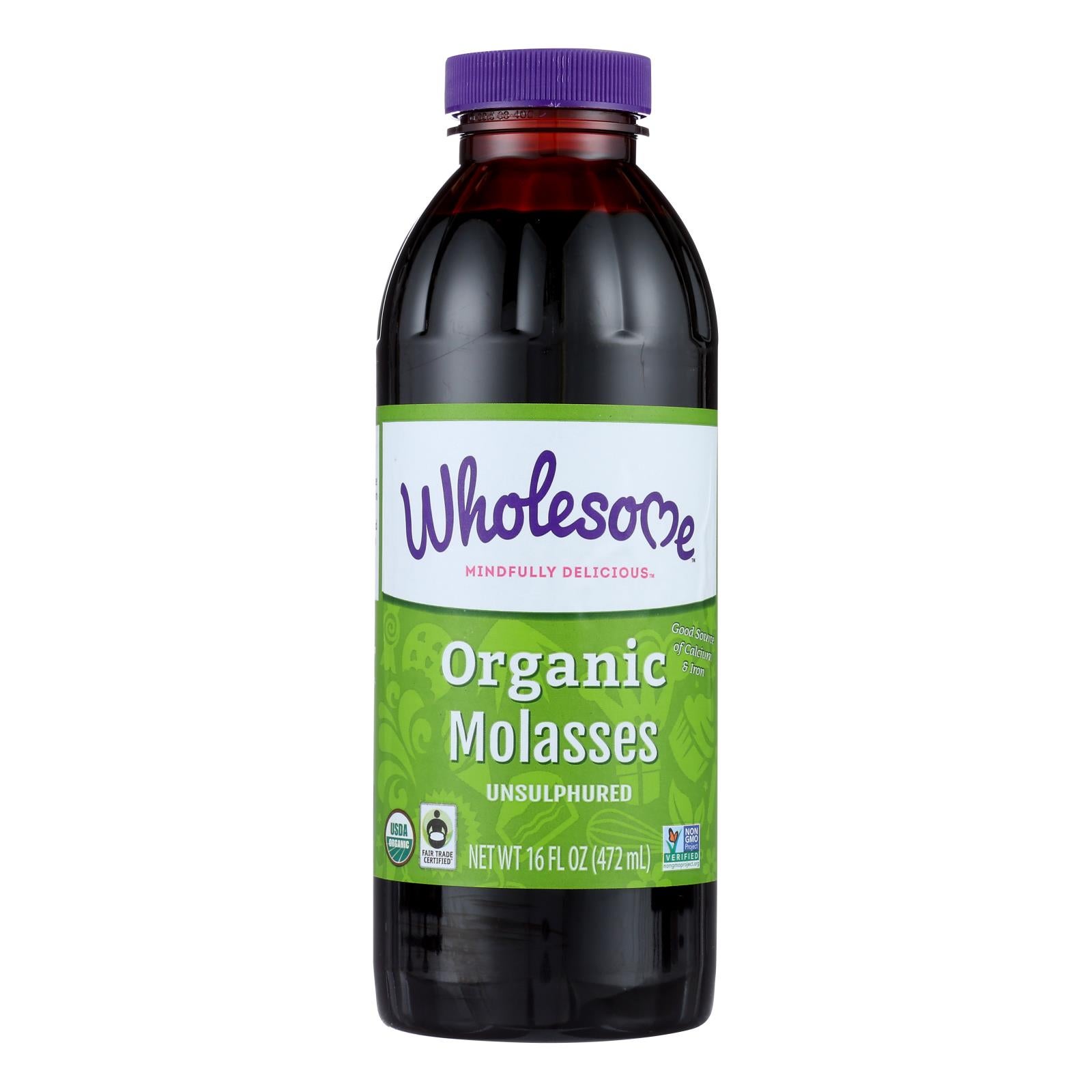 WHOLESOME SWEETENERS 16OZ MOLASSES ORGANIC BLACKSTRAP UNSULPHURED