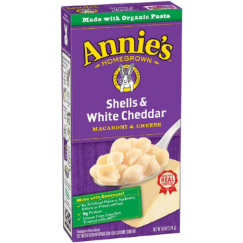 ANNIE'S MAC&CHEESE 6oz SHELLS&WHITE CHEDDAR