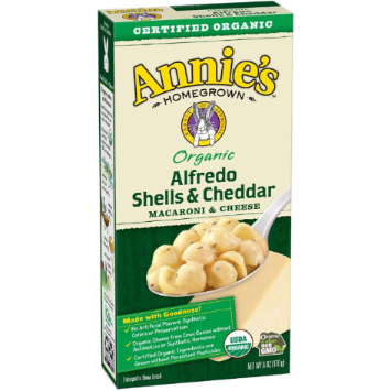 ANNIE'S MAC&CHEESE 6oz SHELLS&ALFREDO CHEDDAR