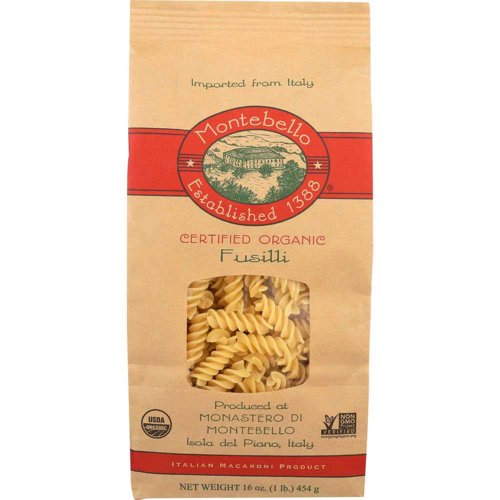 Montebello 16oz Organic Pasta - Fusilli