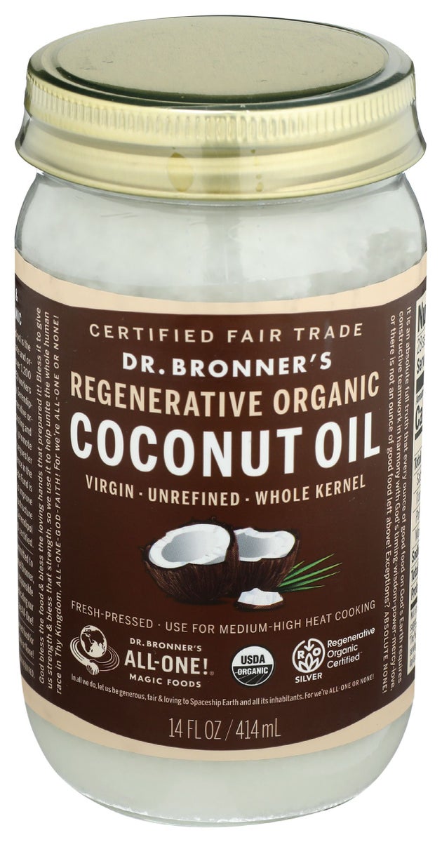 DR.BRONNER'S 14oz VIRGIN COCONUT OIL, WHOLE KERNEL