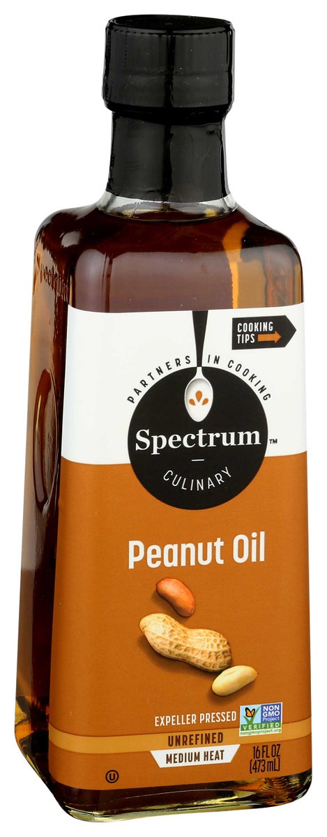 SPECTRUM 16oz PEANUT OIL, UNREFINED