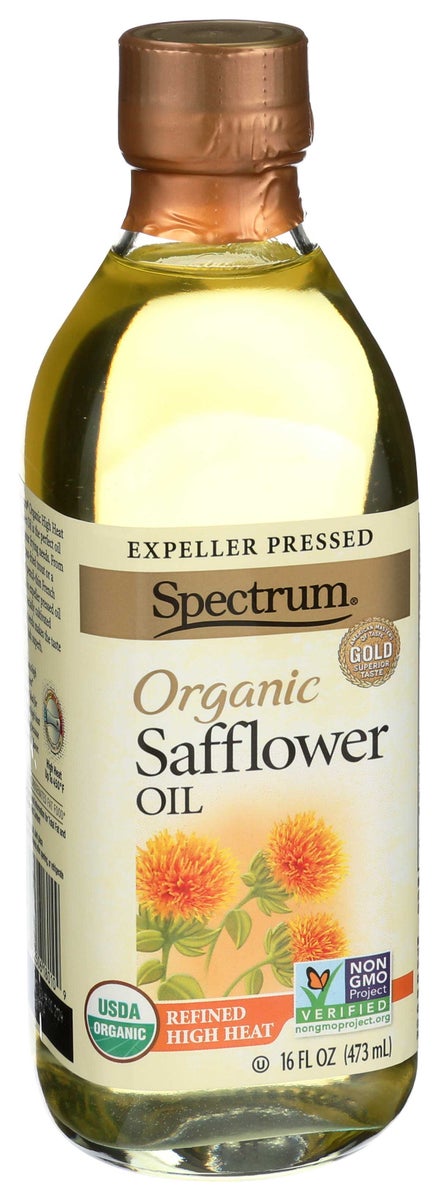 SPECTRUM 16oz ORGANIC SAFFLOWER OIL, REFINED