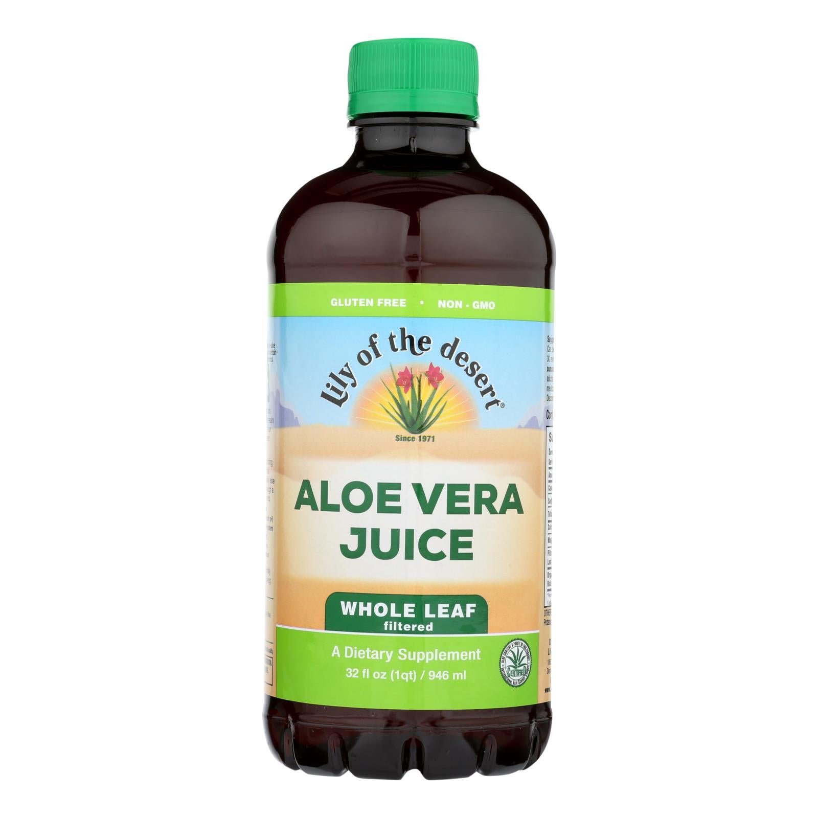 LILY OF THE DESERT 32oz ALOE VERA JUICE, WHOLE LEAF