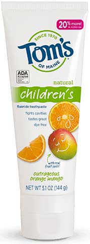 TOM'S OF MAINE 5.1OZ TP KIDS ORNG MANGO AC FLUO 