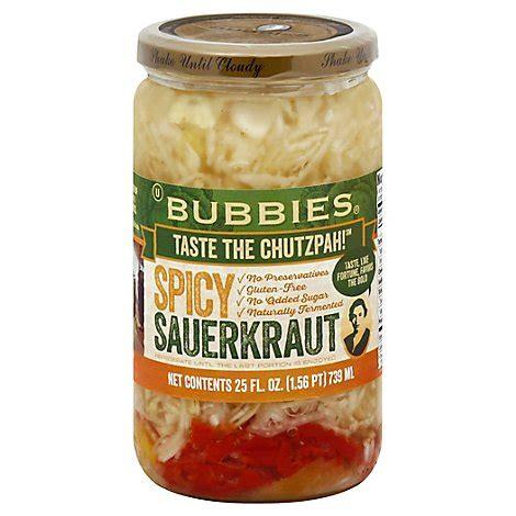 BUBBIE'S 25oz SAUERKRAUT SPICY