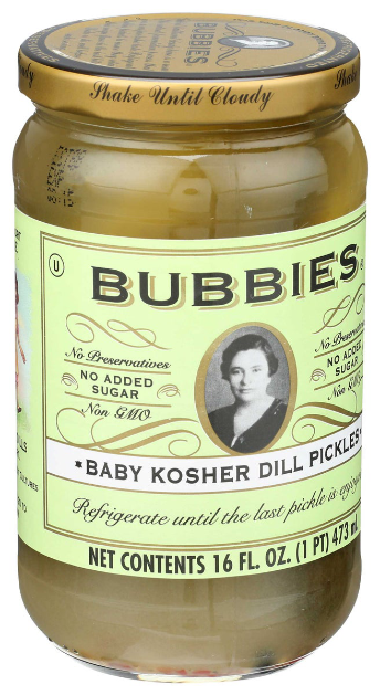 BUBBIE'S 16oz BABY KOSHER DILL PICKLES